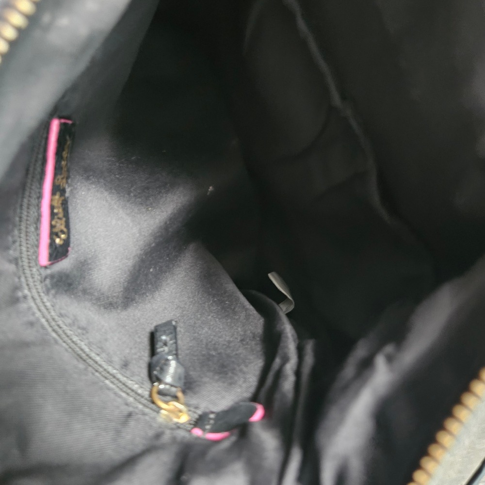 Elliott Lucca Black Pebbled Leather Crossbody Bag Gold Hardware‎ Braided Strap - Picture 6 of 10